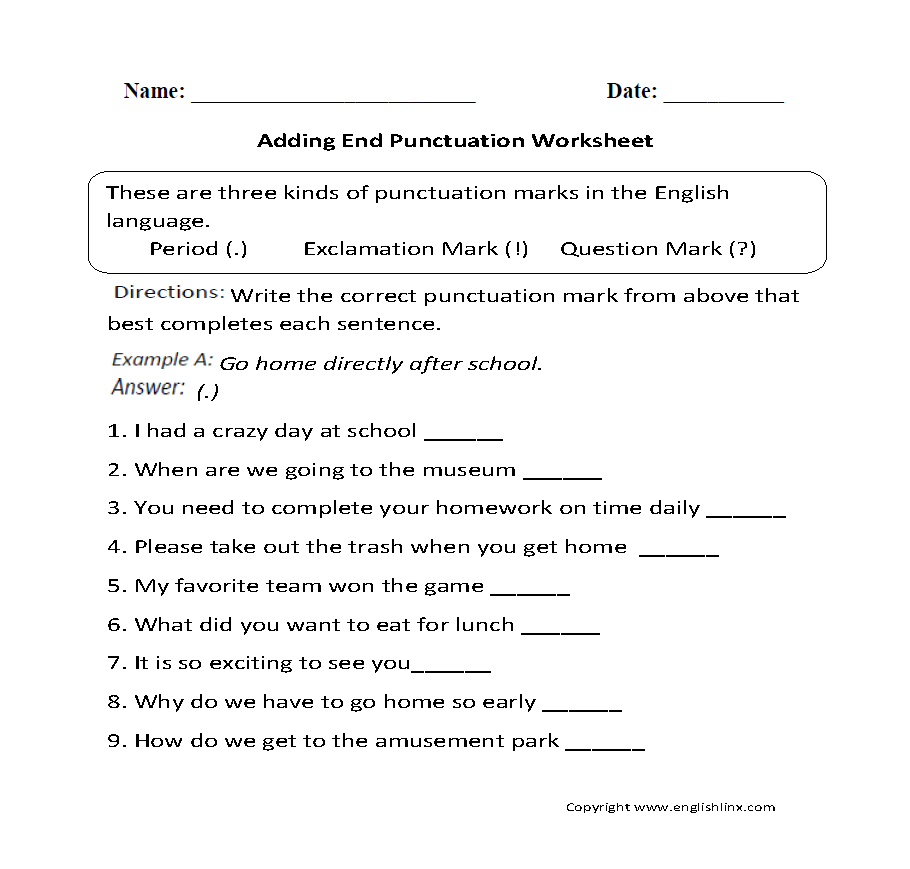 Punctuation Worksheets High School - Tutlin.psstech.co - Free Printable Worksheets For Punctuation And Capitalization