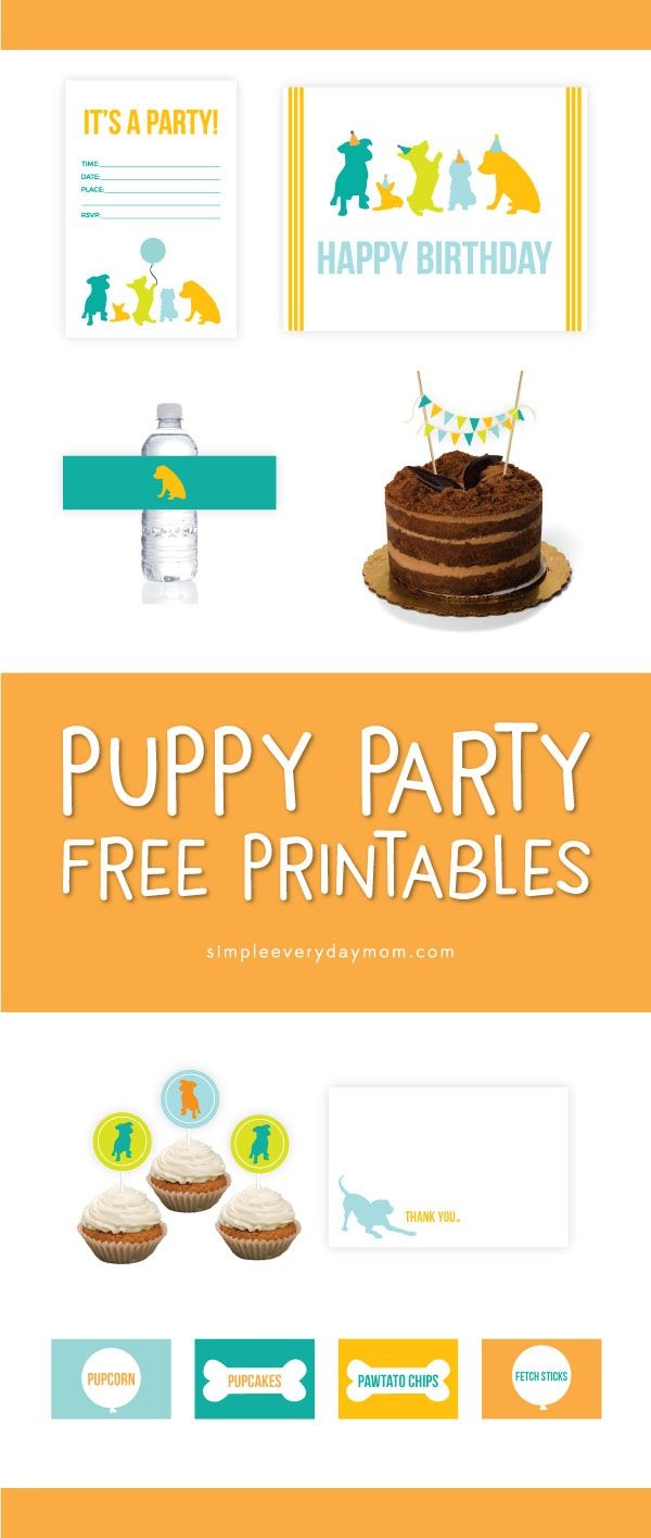 Free Printable Puppy Dog Birthday Invitations