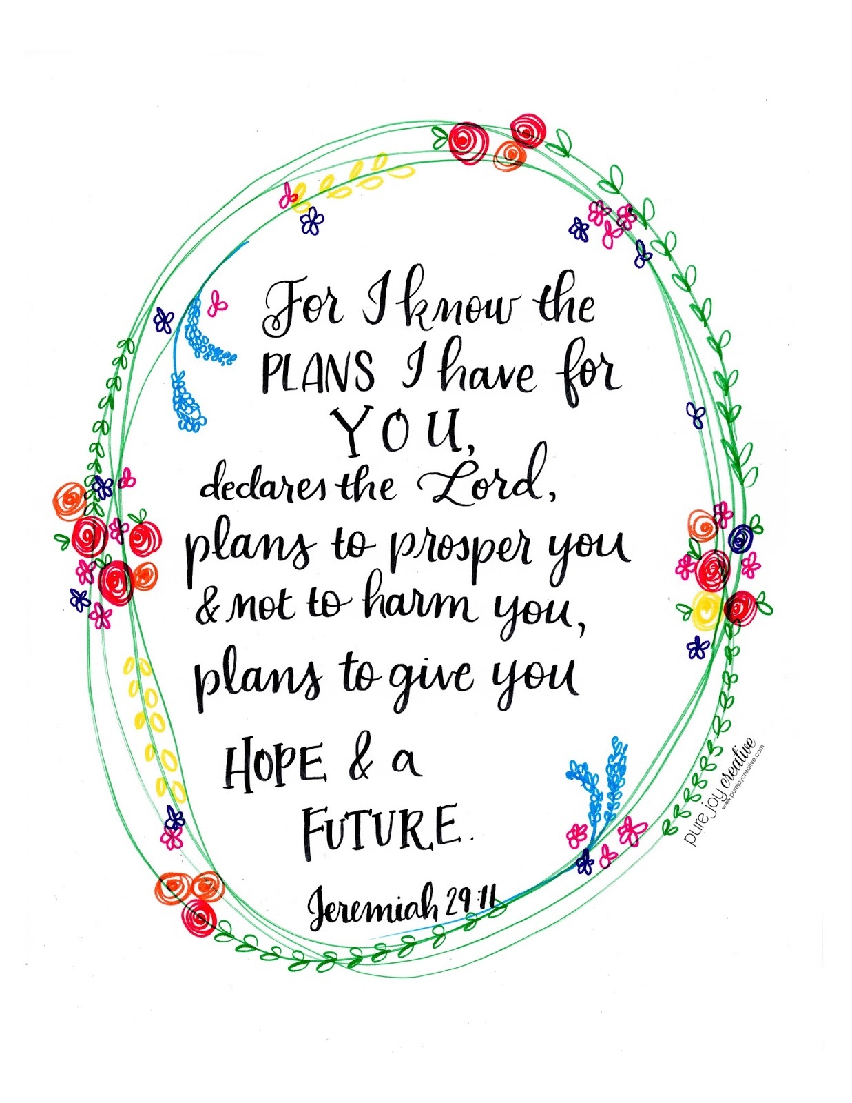 Printable Jeremiah 29 11 - Printable World Holiday