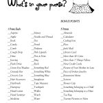 Purse Scavenger Hunt Baby Shower |  Download For Your Next Baby   Free Printable Baby Shower Game What&#039;s In Your Purse