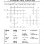Puzzles To Print. Free Xmas Theme Fill In The Blanks Puzzle   Free Printable Christmas Puzzle Sheets