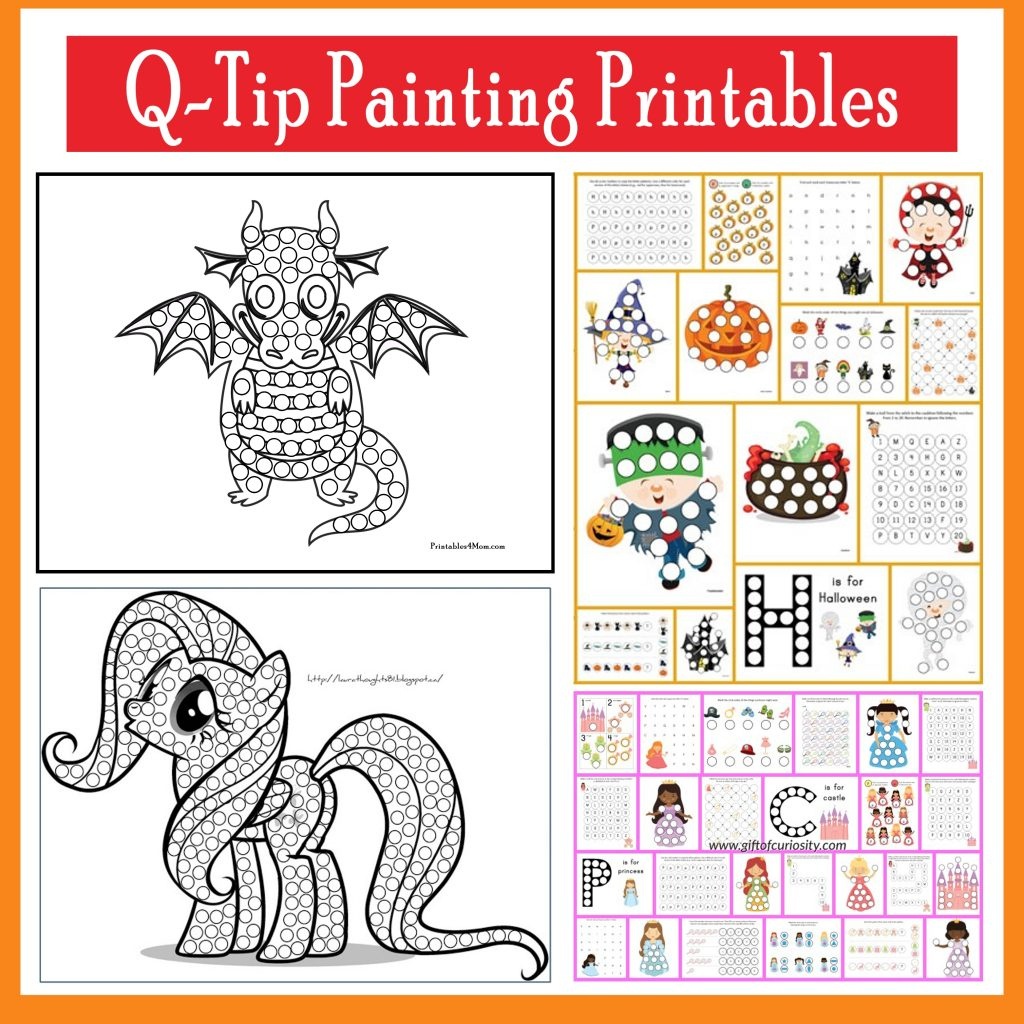 Q-Tip Painting Templates And Do-A-Dot Printables - Printables 4 Mom - Do A Dot Art Pages Free Printable