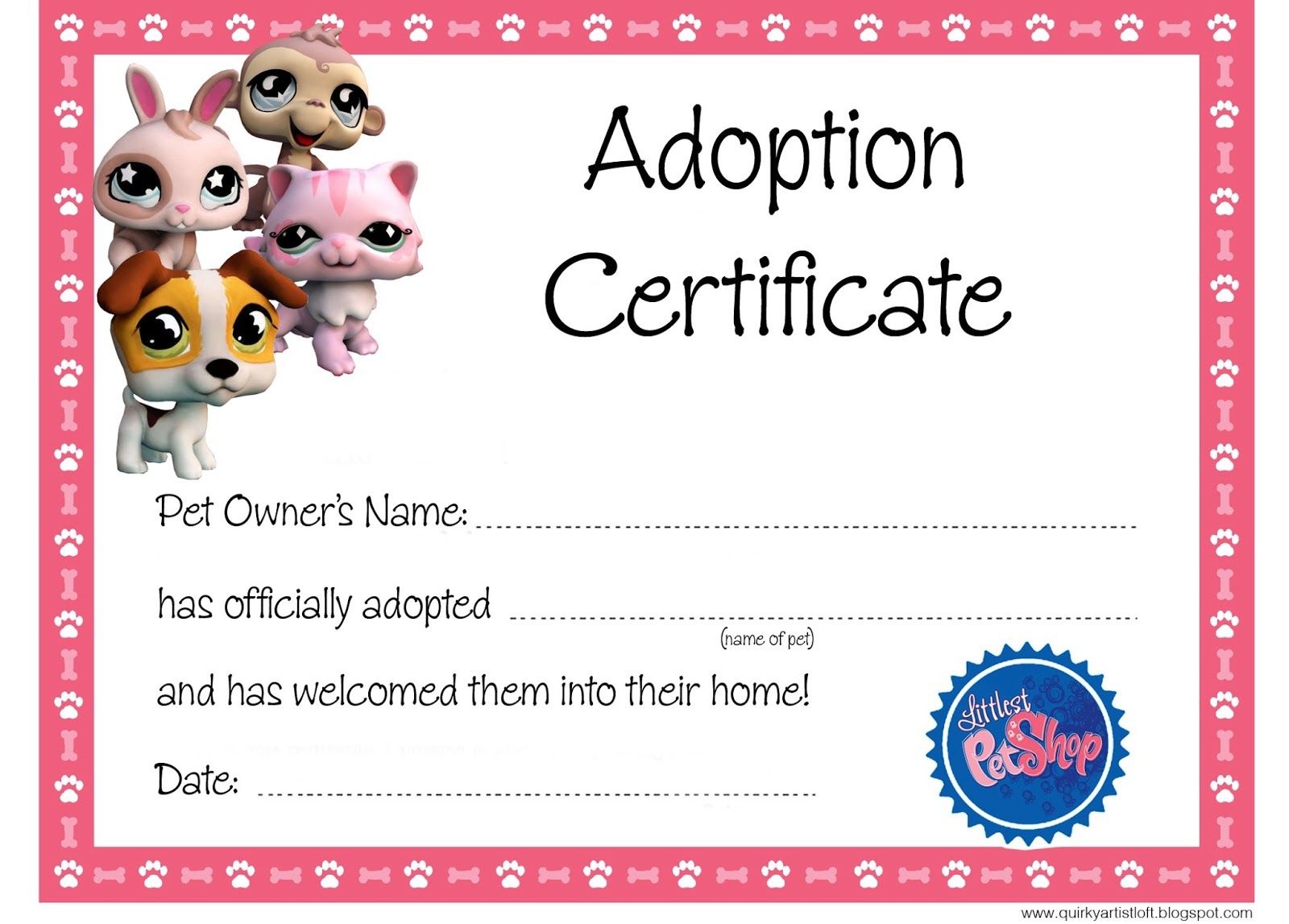 Quirky Artist Loft: Littlest Pet Shop Party - Free Adoption - Littlest Pet Shop Invitations Printable Free