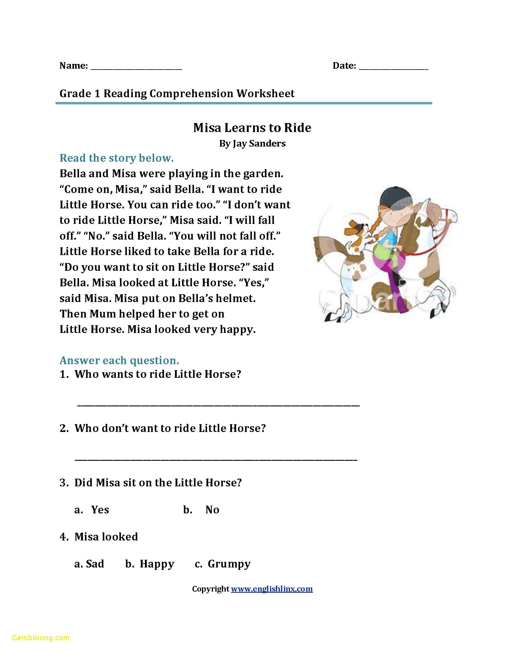 Reading Questions For 1st Graders