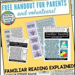 Reading Handout | Back To School Literacy Fun! | Reading Recovery   Free Printable Reading Recovery Books