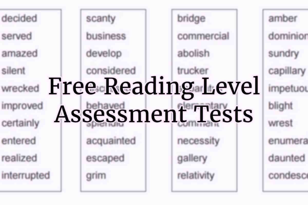 Reading Level Tests For Calculating Grade, Competency, &amp;amp; Level - Free Printable Reading Level Assessment Test