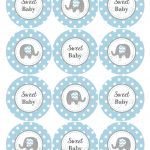 Remarkable Ideas Cupcake Toppers Baby Shower Capricious Decorations   Free Printable Elephant Baby Shower