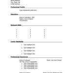 Resume Template For High School Students Free Printable Resume   Free Printable Resume Templates