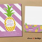 River & Bridge: Pineapples // Birthday Invitation + Thank You Card   Free Printable Pineapple Invitations