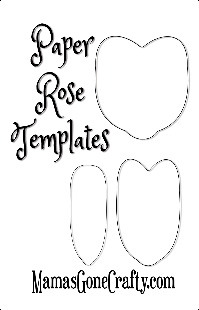Rose Petal Printable Templates | Paper Crafts | Paper Flowers Diy - Free Printable Paper Flower Templates
