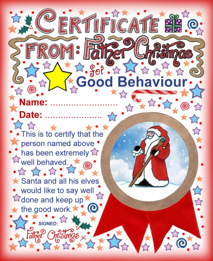 Good Behaviour Certificates Free Printable