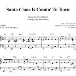 Santa Claus Is Comin' To Town (Jeté/tendu)   Christmas Piano Sheet   Christmas Piano Sheet Music Easy Free Printable