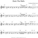 Saxophone Sheet Music For Beginners | Free Sheet Music Scores: Deck   Free Printable Christmas Sheet Music For Alto Saxophone