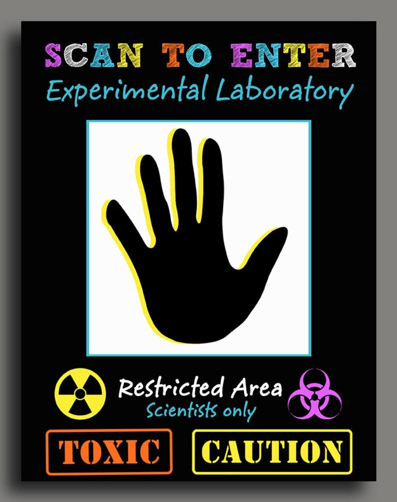 Science Scan To Enter Sign Printable Super Science | Etsy - Scan To Enter Sign Printable Free