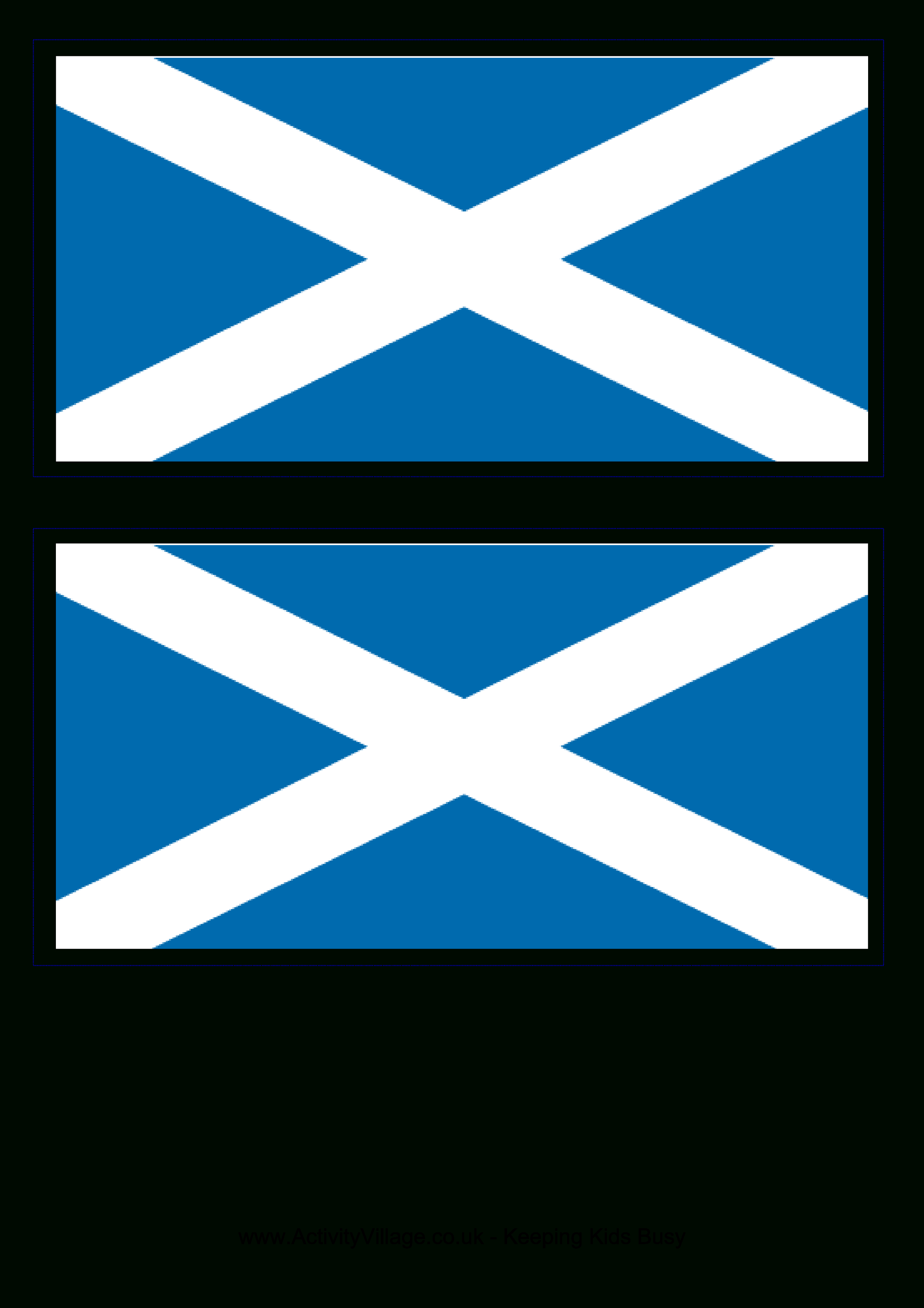 Scotland Flag - Download This Free Printable Scotland Template A4 - Free Printable Scottish Flag