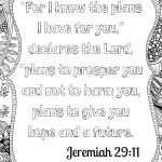 Scripture Meditation: Free Adult Coloring Printable   Family Style   Jeremiah 29 11 Free Printable