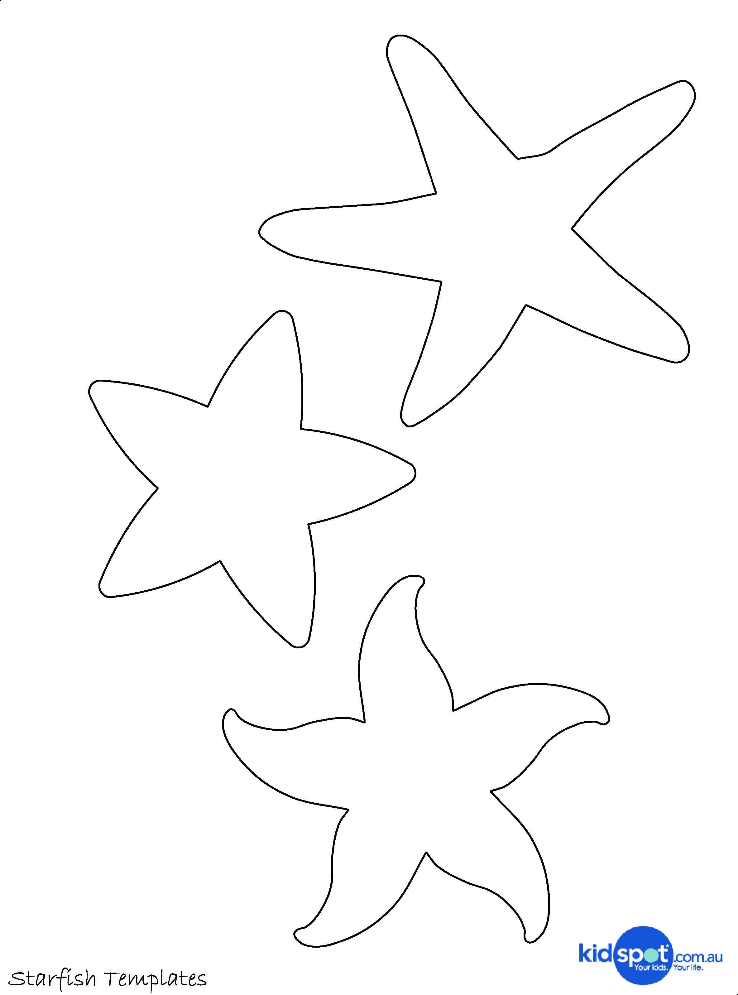 Sea+Star+Template | Beaded Starfish - Art And Craft - Ocean Craft - Free Printable Sea Creature Templates