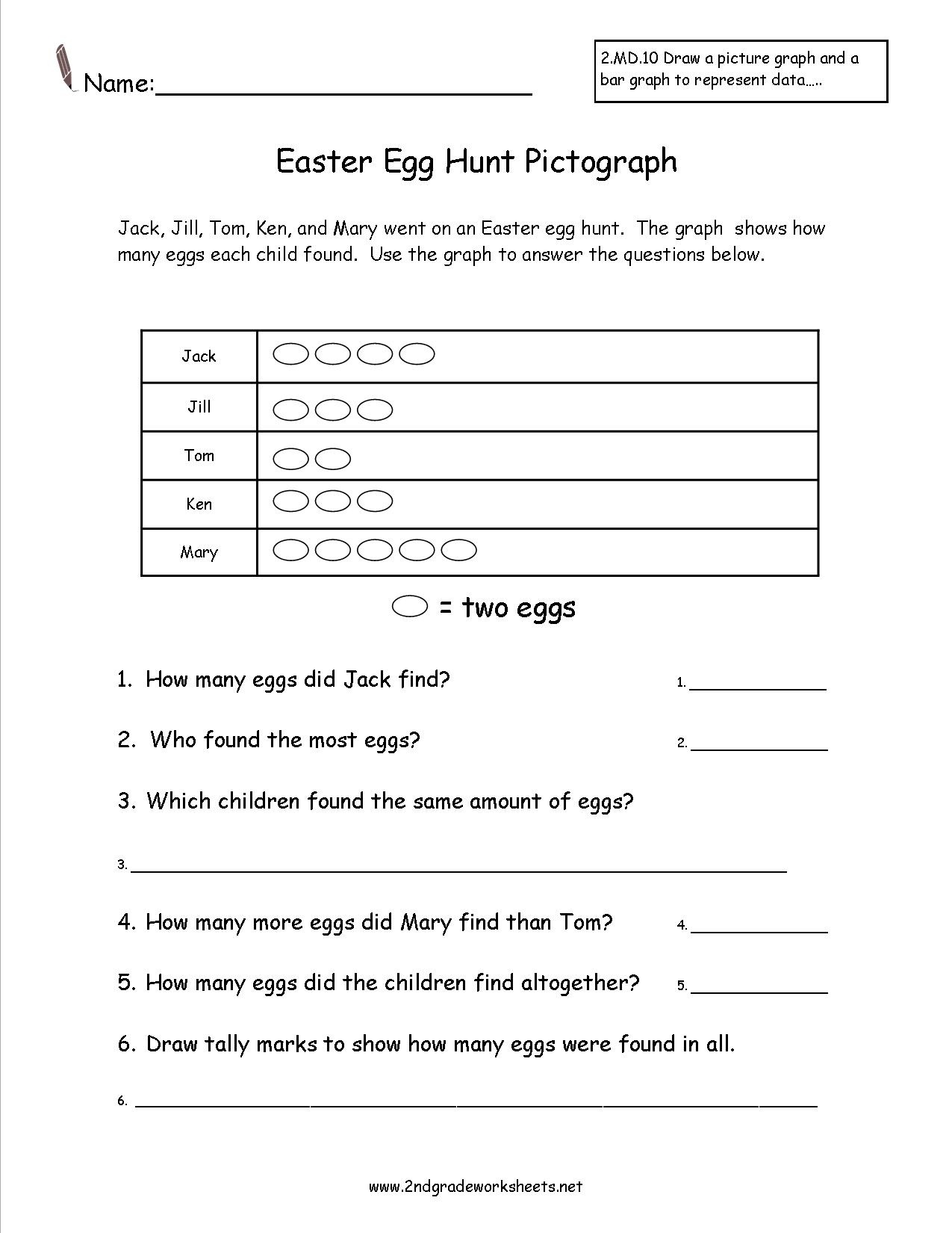 Second Grade Reading And Creating Pictograph Worksheets - Free Printable Science Worksheets For 2Nd Grade