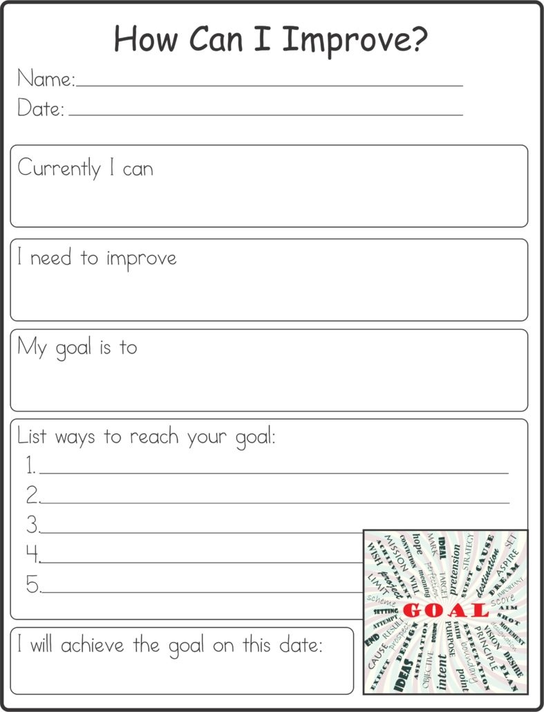 Self Improvement Worksheet - Your Therapy Source - Free Printable Coping Skills Worksheets For Adults