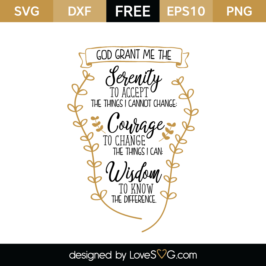 free printable serenity prayer short version