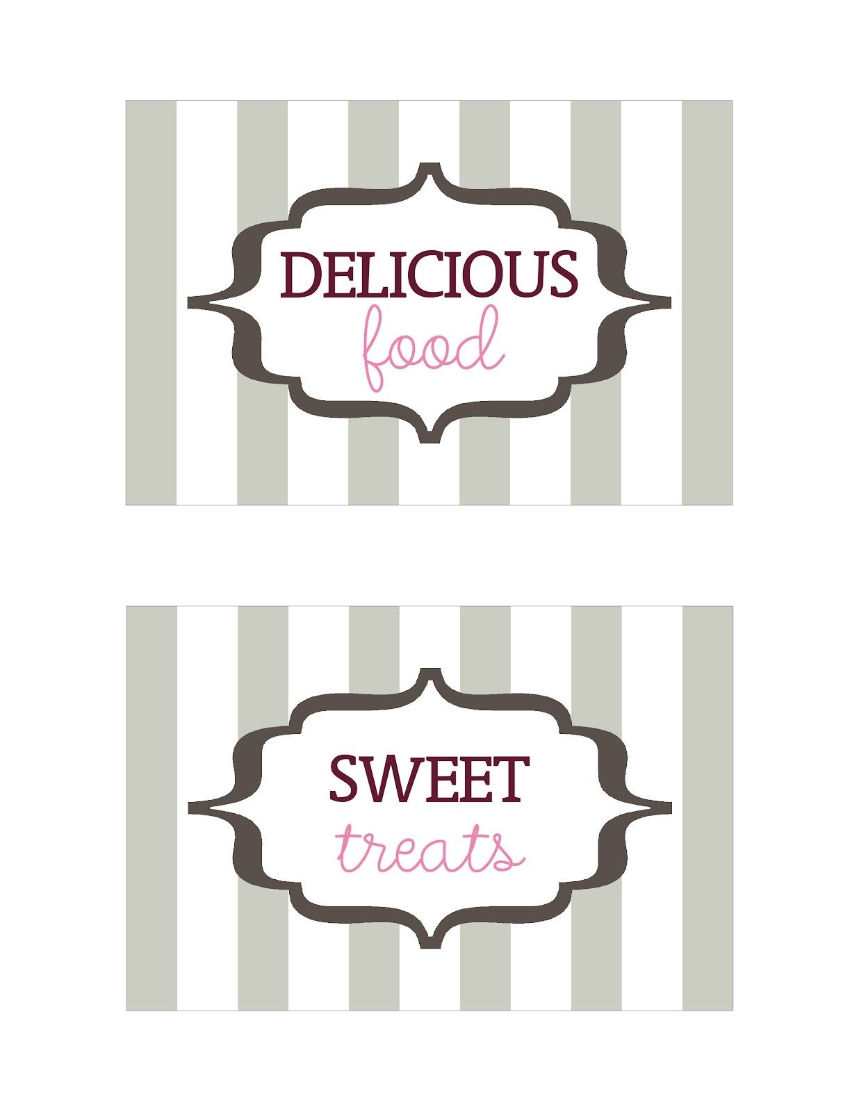 Seriously Daisies: Table Signs (Printable) | Oh Baby Baby Shower - Free Printable Baby Shower Table Signs