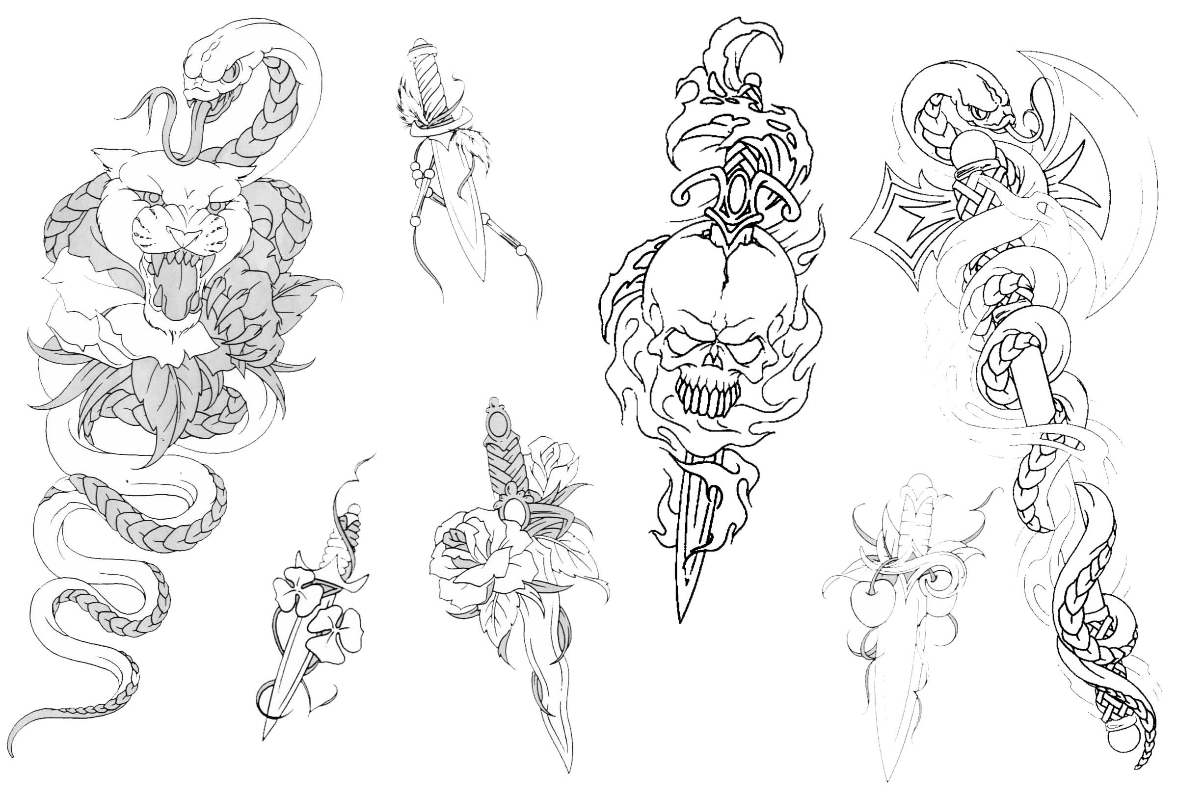 Sets «Tattoo Pictures, Tattoo Design Art, Flash Tattoo, Body Tattoo - Free Printable Flash Tattoo