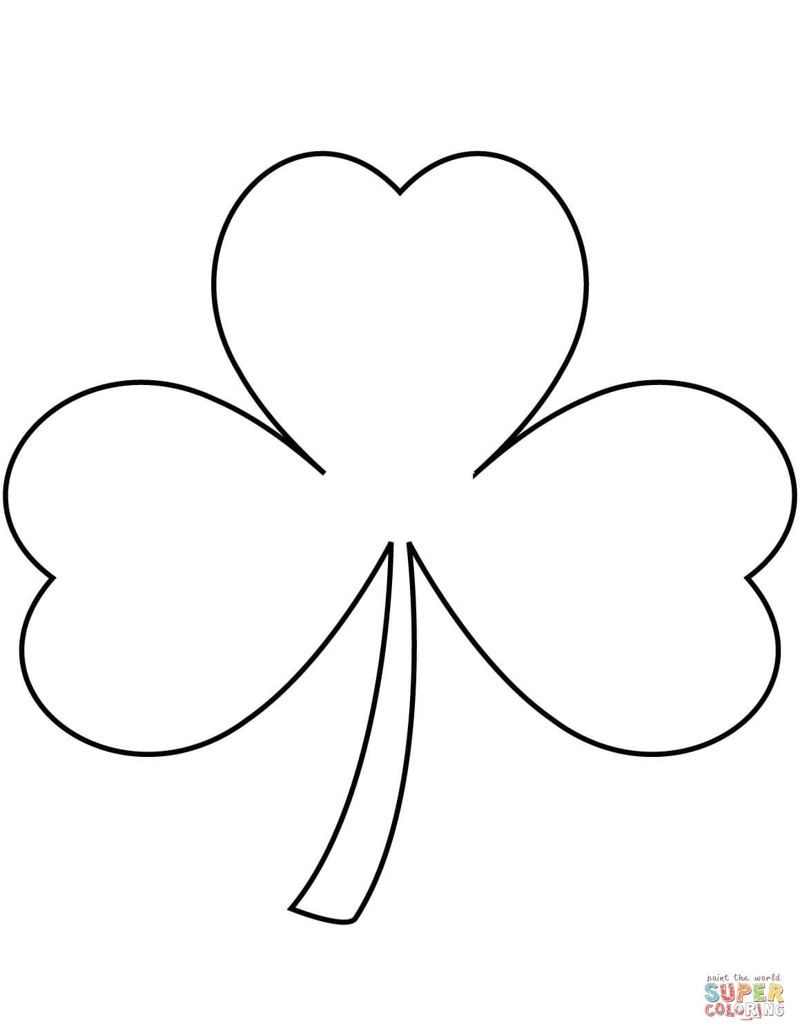 Shamrock Coloring Page | Free Printable Coloring Pages - Shamrock Template Free Printable