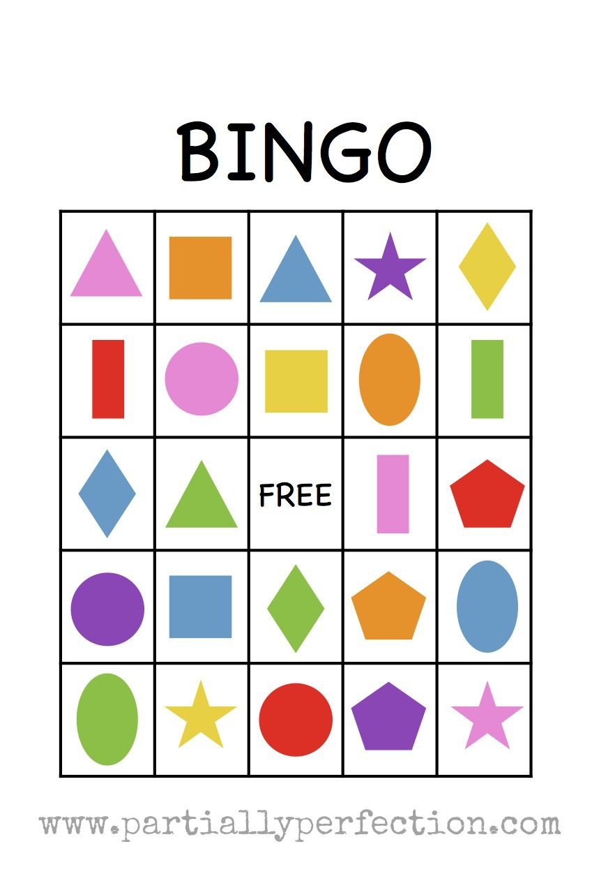 Shape Bingo Card - Free Printable - I&amp;#039;m Going To Use This To Teach - 3D Shape Bingo Free Printable