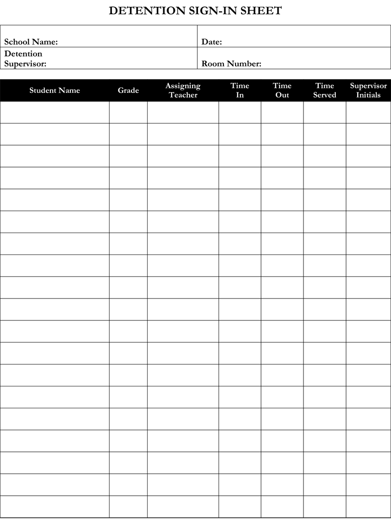Sign In Sheet Template | 8+ Free Printable Formats - Free Printable Sign In Sheet
