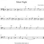 Silent Night, Free Christmas Trombone Sheet Music Notes   Trombone Christmas Sheet Music Free Printable