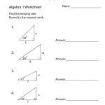 Simple Algebra 1 Worksheet Printable | Ged Prep | Algebra, Algebra 1   9Th Grade Algebra Worksheets Free Printable
