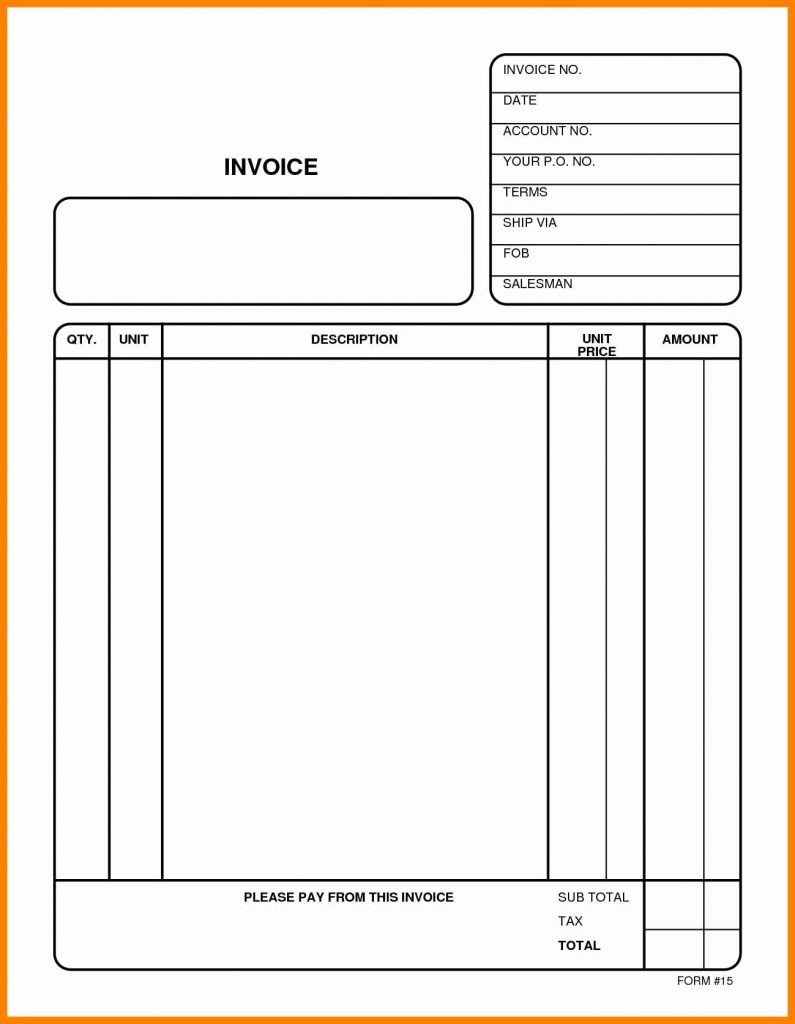 Simple Free Printable Invoices Invoice Template Basic Form Design Free Printable Invoice Forms 0727