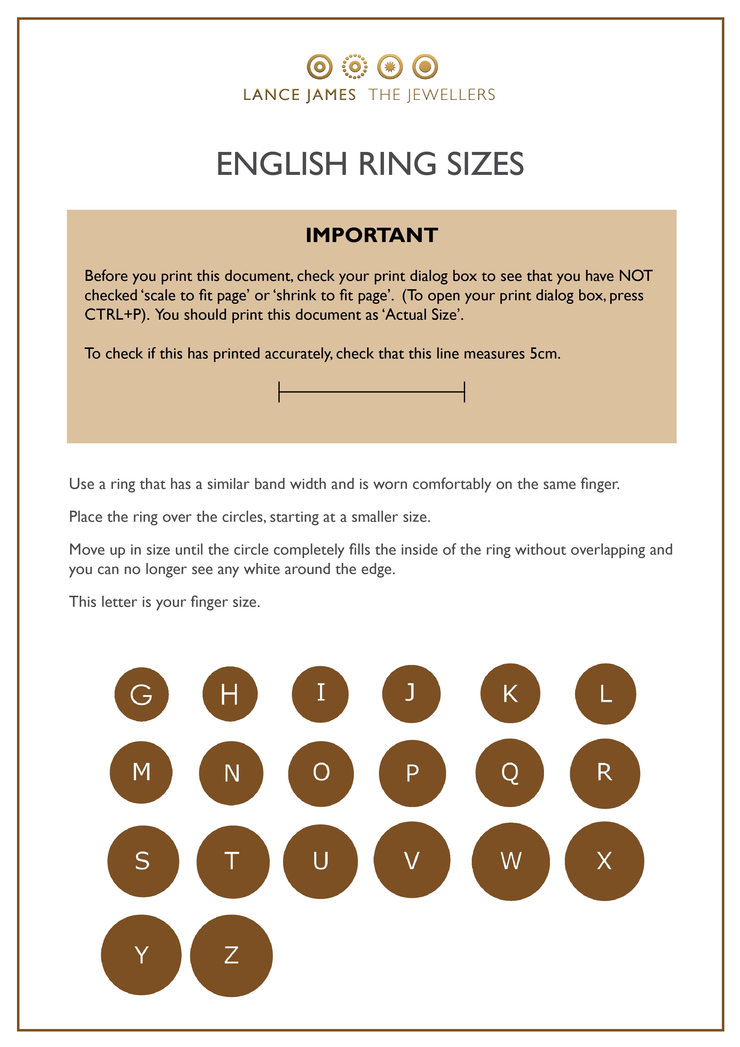 full size printable ring sizer chart