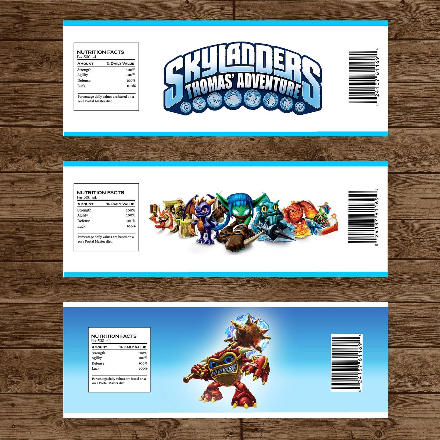 Skylanders Printable Water Bottle Labels - Skylanders Birthday Party - Free Printable Skylander Invitations