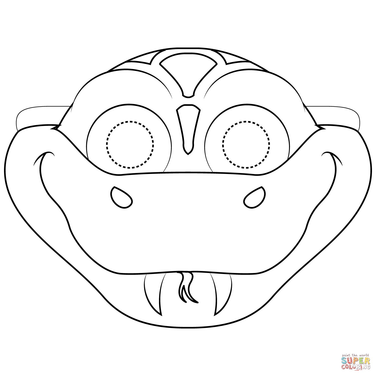 Snake Mask Coloring Page | Free Printable Coloring Pages - Free Printable Lizard Mask