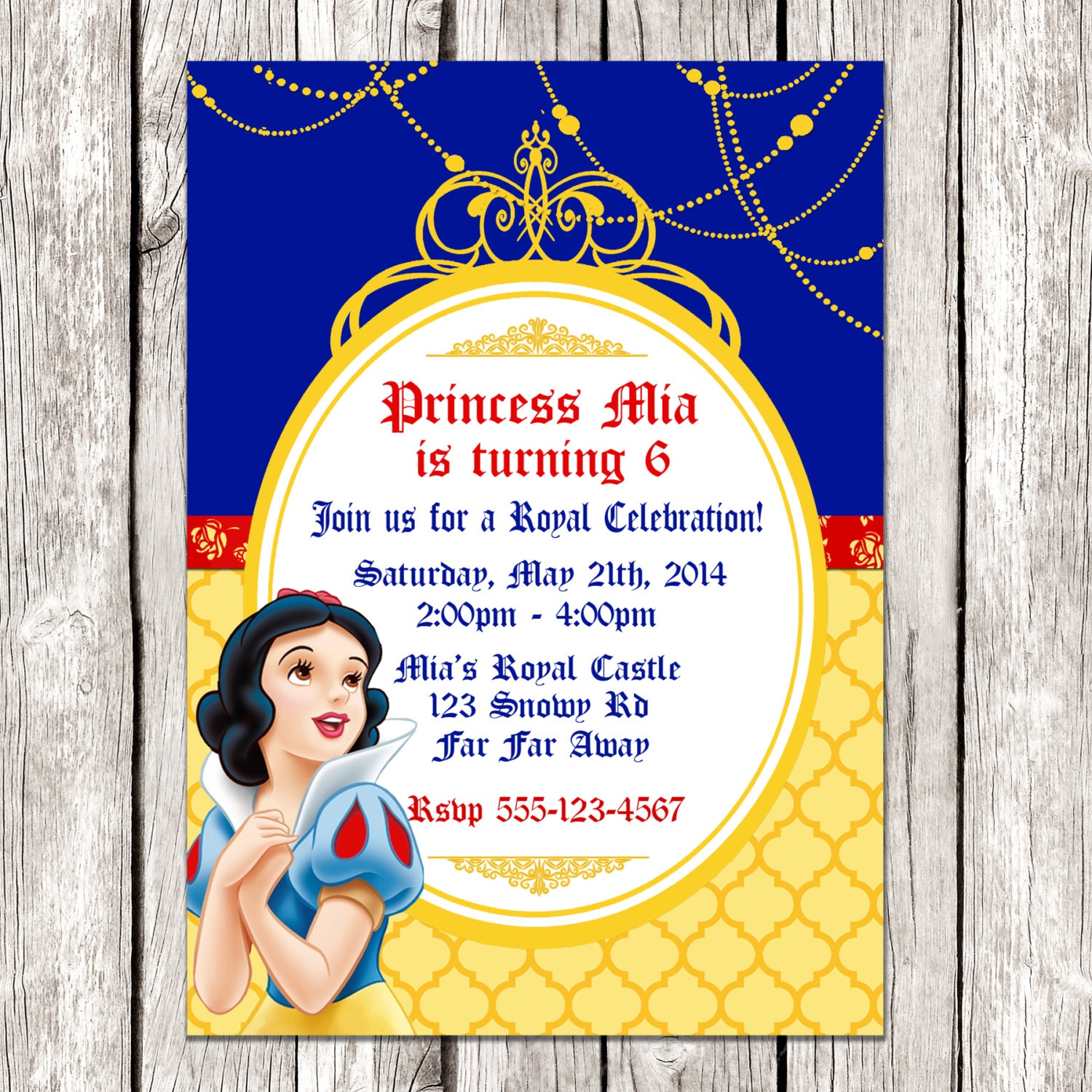 Snow White Birthday Party Invitations - Kaza.psstech.co - Snow White Invitations Free Printable