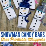 Snowman Free Printable Candy Bar Wrapper Template | Crafts   Free Printable Christmas Candy Bar Wrappers