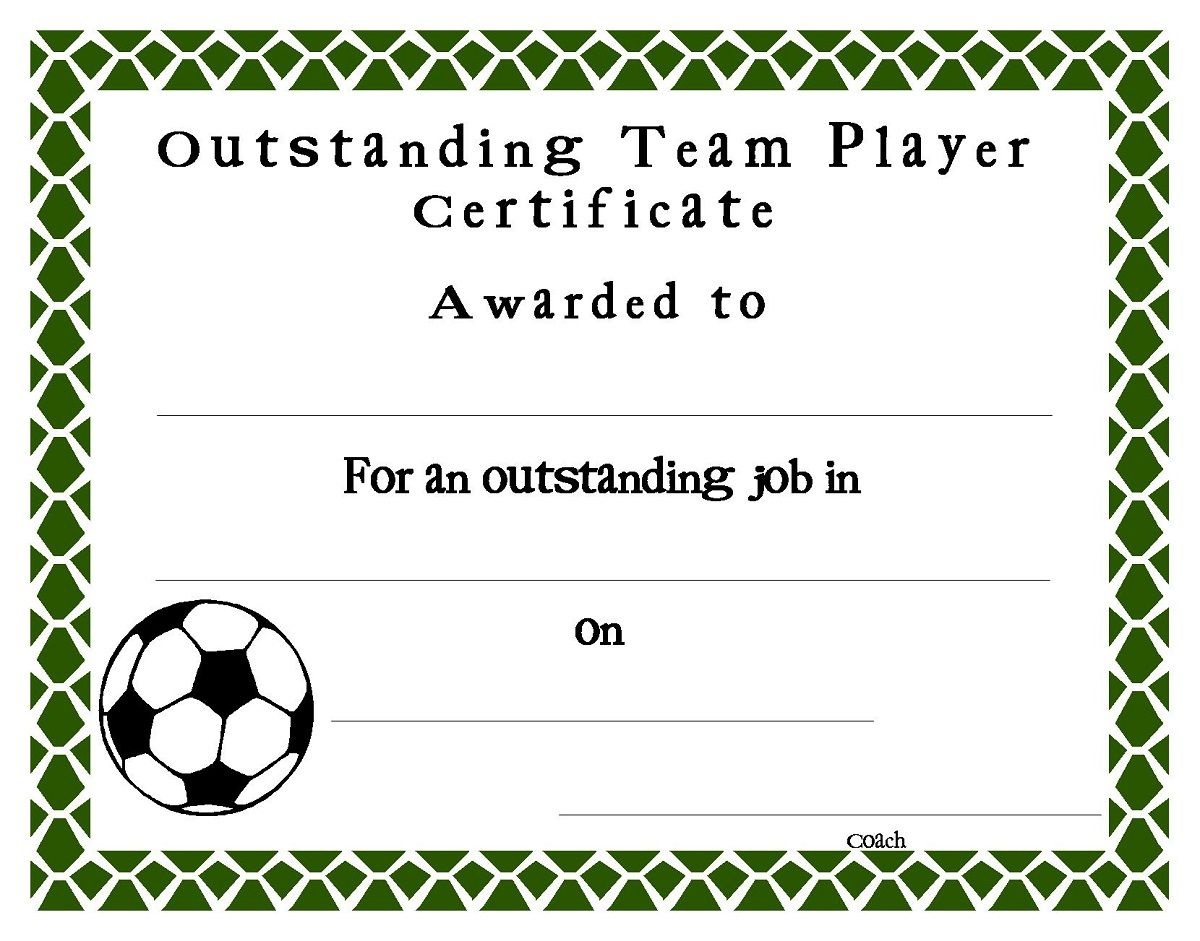 Free Soccer Award Certificates Printable Free Printable