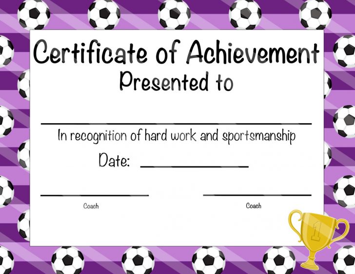 Free Soccer Award Certificates Printable