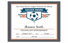 Soccer Certificate Template – Free Printable Soccer Certificate Templates