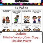 Social Story   No Pushing | All About Autism & Special Needs   Free Printable Social Stories Making Friends