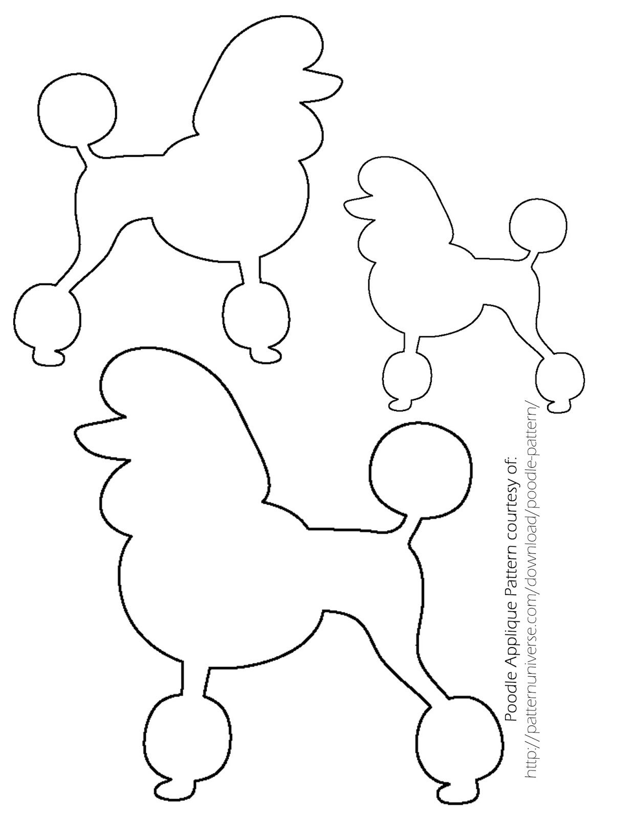 Free Printable Poodle Template Free Printable