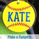 Softball Craft: Make A Softball Bag Tag | Carla Schauer Designs   Free Printable Softball Pictures