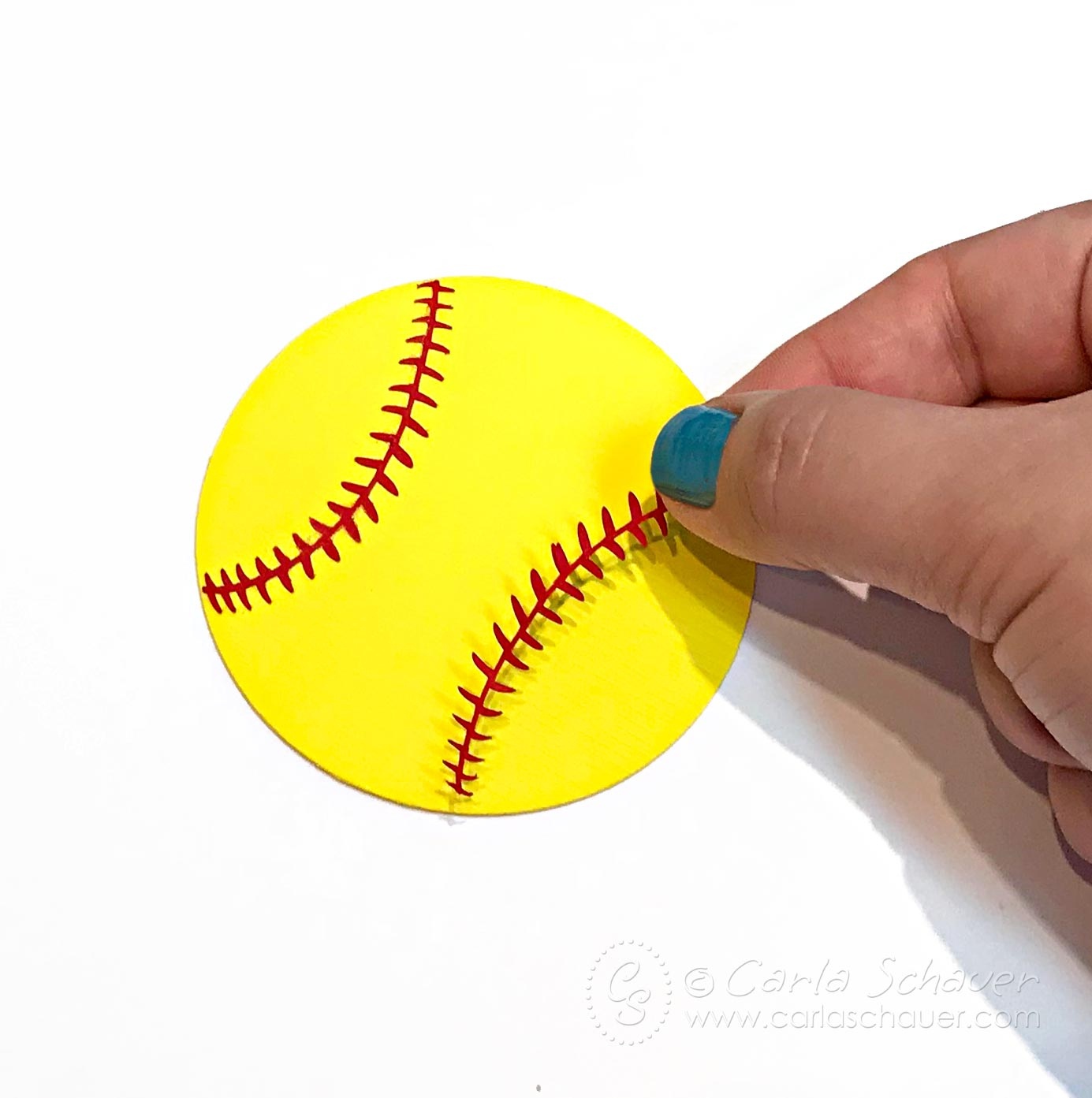 Softball Craft: Make A Softball Bag Tag | Carla Schauer Designs - Free Printable Softball Pictures