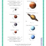Song For Kids: Planets / Solar System Song Worksheet   Free Esl   Free Printable Solar System Worksheets