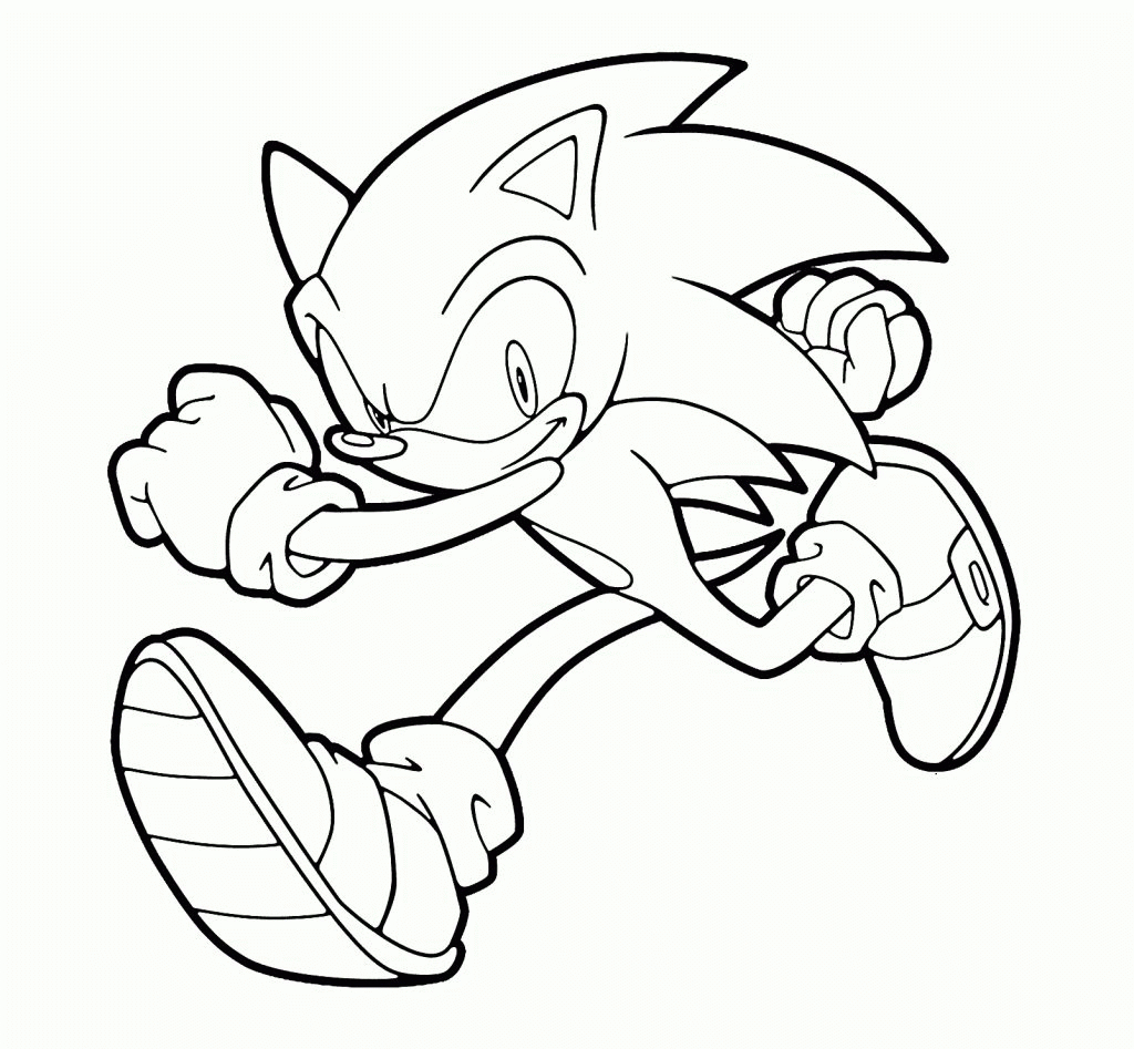 Sonic Runs Coloring Pages For Kids, Printable Free | Printables With - Sonic Coloring Pages Free Printable