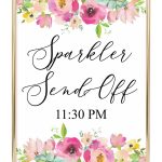 Sparkler Send Off Printable Sign (Pink Floral)   Chicfetti   Free Printable Wedding Sparkler Sign