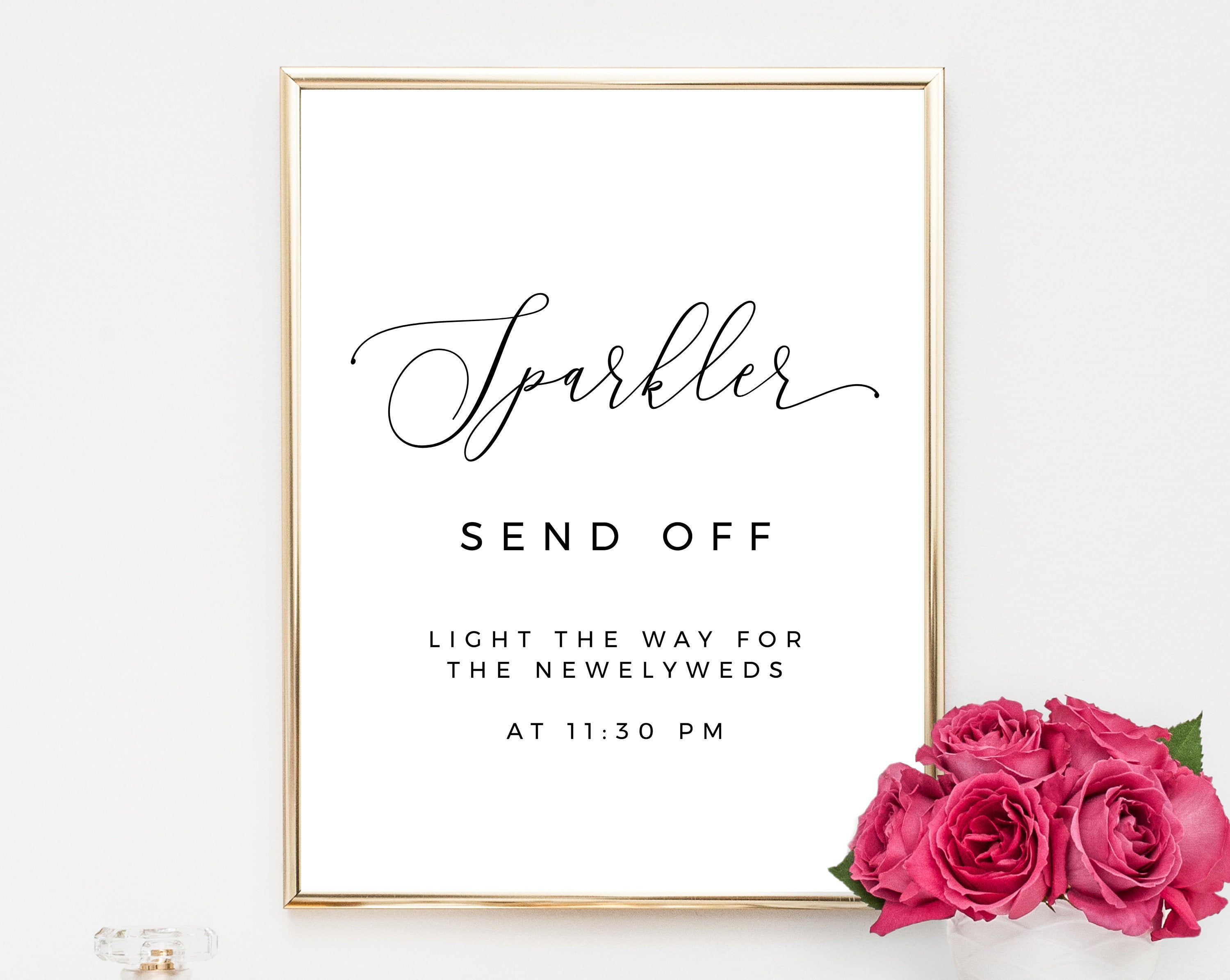 Sparkler Sign Template Sparkler Send Off Printable Wedding | Etsy - Free Printable Wedding Sparkler Sign