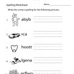 Spelling Test Worksheet   Free Printable Educational Worksheet   Free Printable Spelling Worksheets