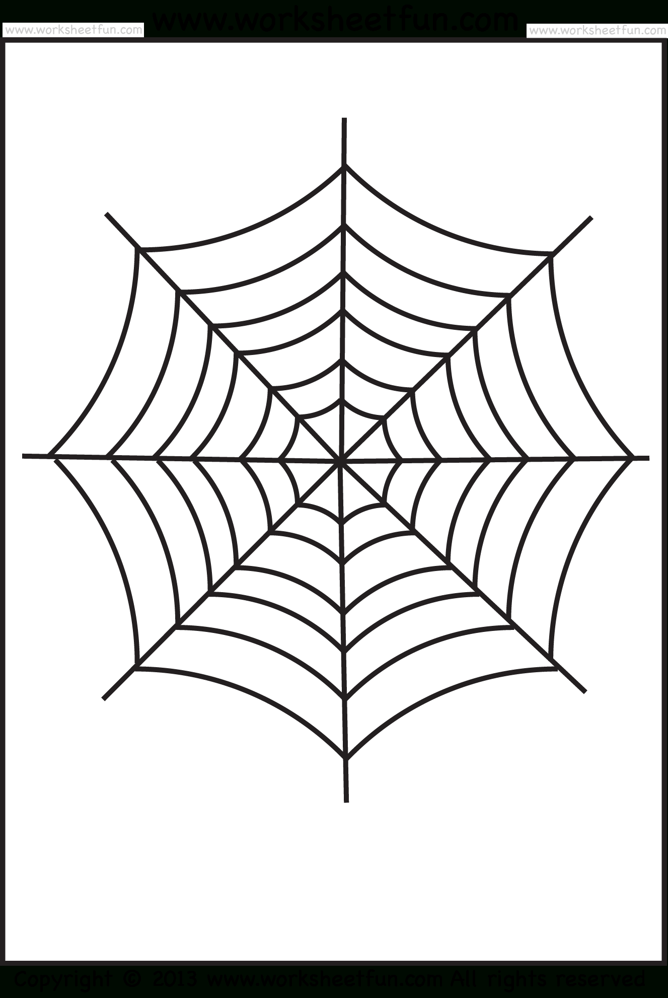 Free Printable Spider Web Coloring Pages For Kids